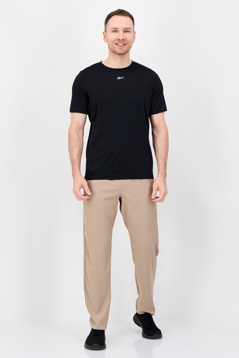 Reebok Men Sportswear Fit Short Sleeve Running T-Shirt, Black - Image 4